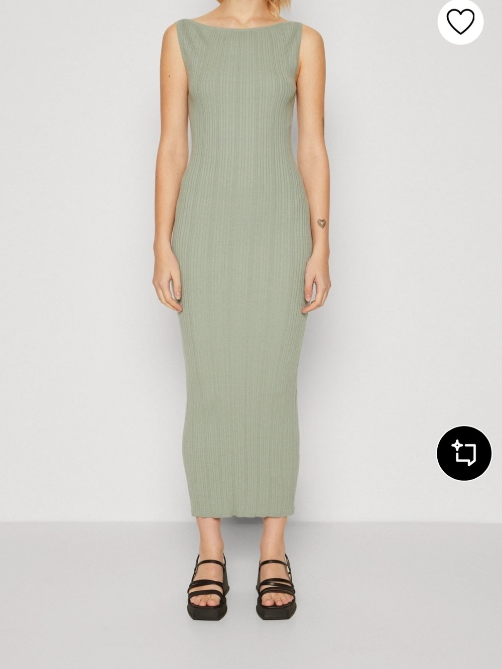 Abercrombie & Fitch Ribbed Sleeveless Dress - Sage Green, Size S. NWT!!